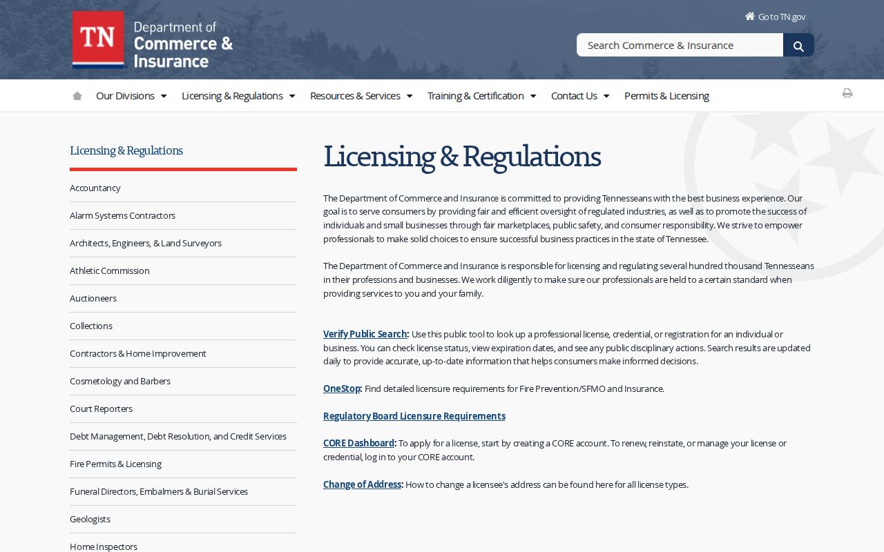 Tullahoma resident lookup Tennessee license search portal