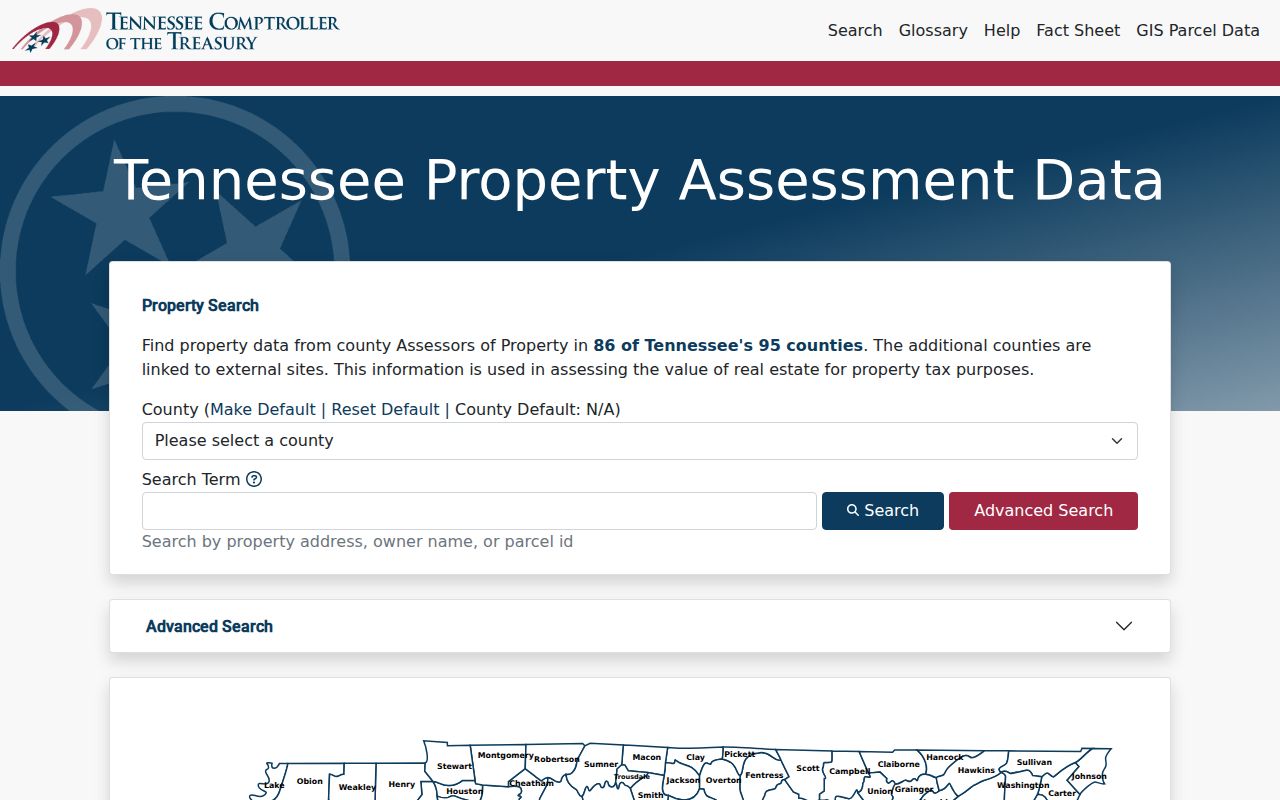 Tullahoma street directory Coffee County assessment search portal